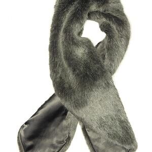 Hobbs London Gray Faux Fur Loop Scarf OS Mobwife Glam